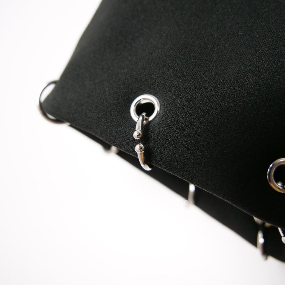 MAJE Black Dress with Piercings Neoprene - Picture 7 of 13